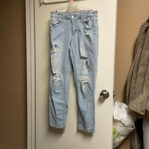 Garage Blue Ripped Jeans